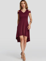 NEW FEELING Womens Burgundy Sexy Dresses