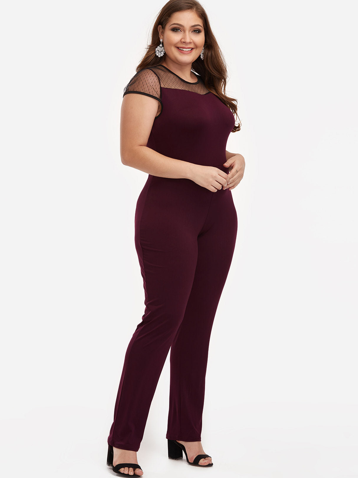 OEM Ladies Burgundy Plus Size Bottoms
