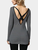 NEW FEELING Womens Striped T-Shirts