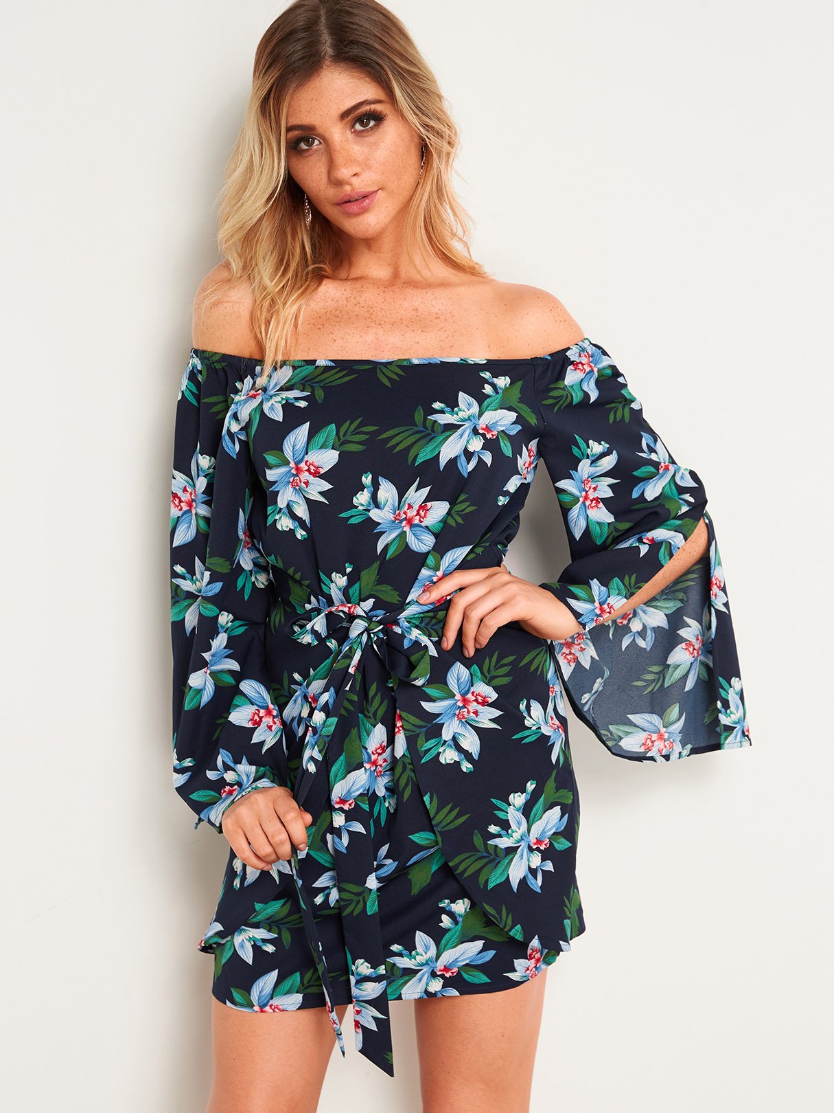 OEM Ladies Navy Mini Dresses