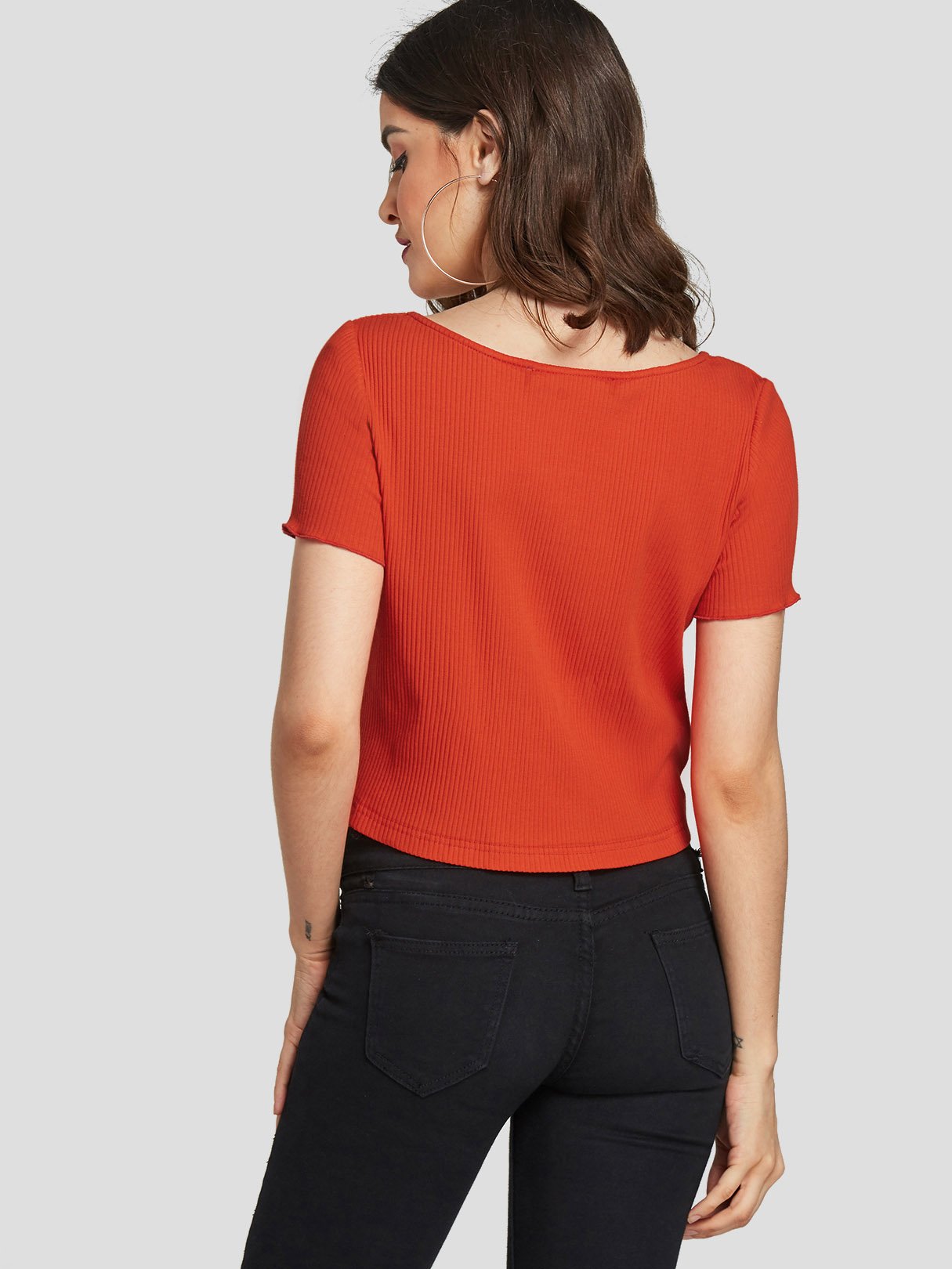 ODM Ladies Short Sleeve Crop Top