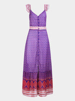 Wholesale V-Neck Backless Sleeveless Slit Hem Maxi Dress