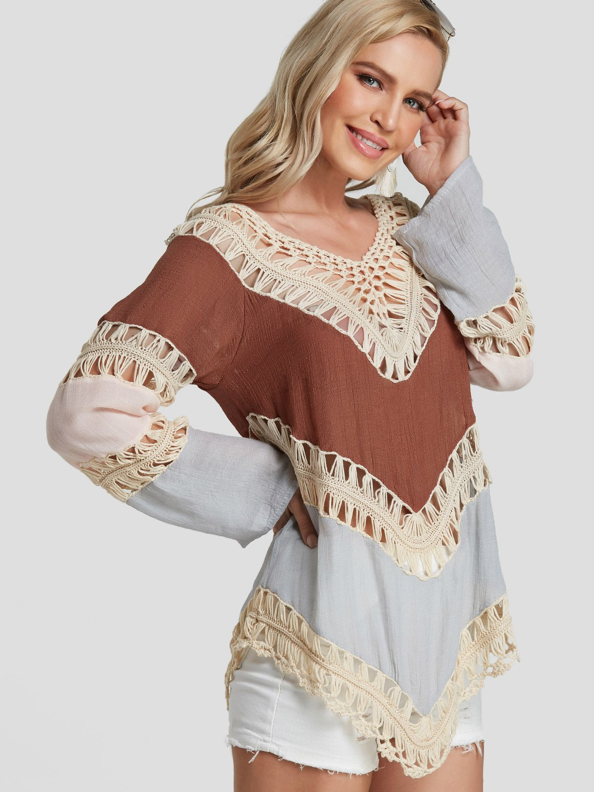 ODM Ladies Long Sleeve Blouses