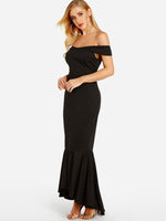 OEM Ladies Black Maxi Dresses