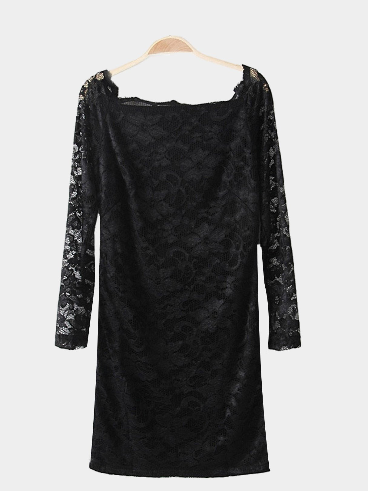 Wholesale Black Off The Shoulder Lace Sexy Dress