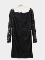 Wholesale Black Off The Shoulder Lace Sexy Dress