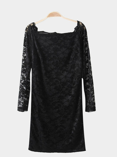 Wholesale Black Off The Shoulder Lace Sexy Dress