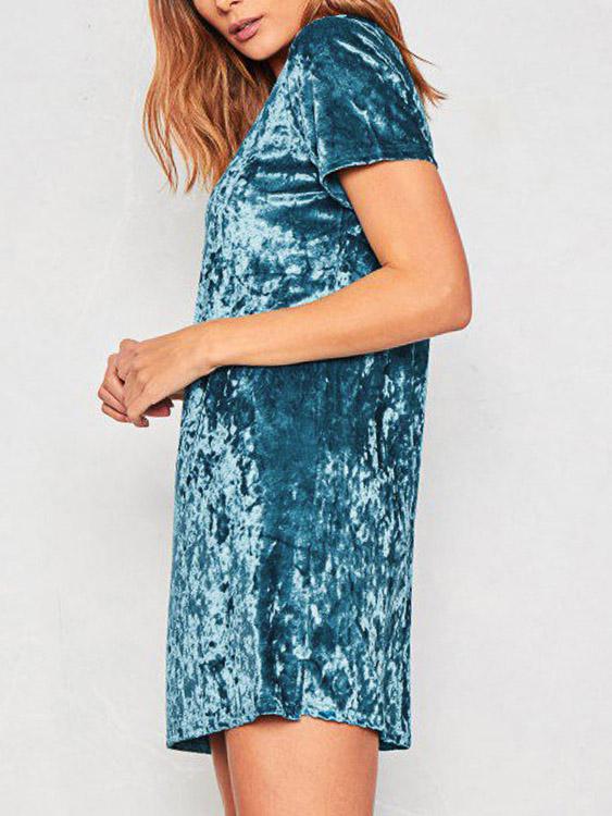 OEM Ladies Blue Mini Dresses