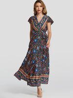 Custom Ladies V-Neck Maxi Dresses