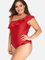OEM Ladies Red Plus Size Swimwear