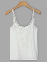 NEW FEELING Womens White Camis