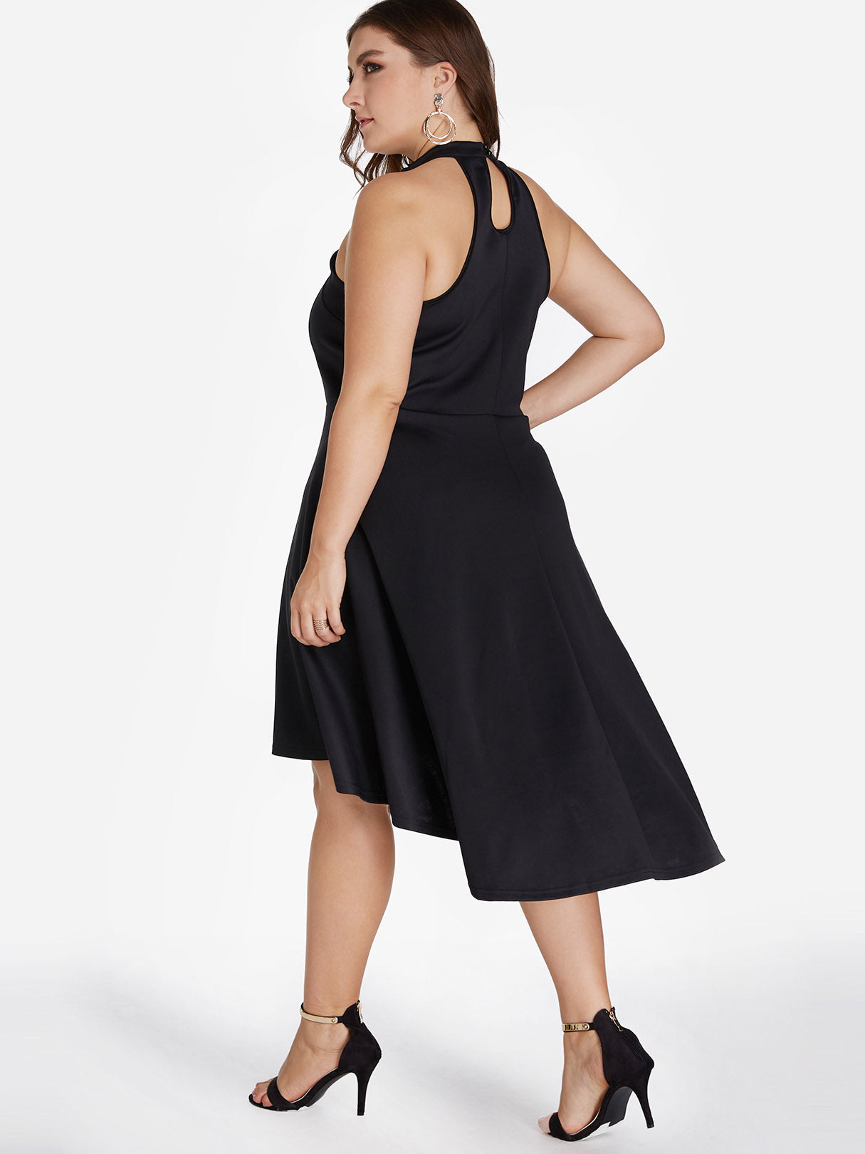 NEW FEELING Womens Black Plus Size Dresses