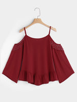 NEW FEELING Womens Red Blouses