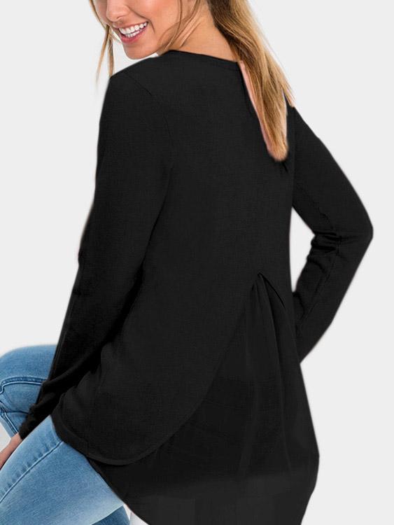 NEW FEELING Womens Black T-Shirts