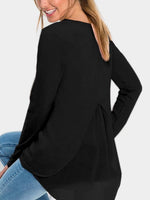NEW FEELING Womens Black T-Shirts