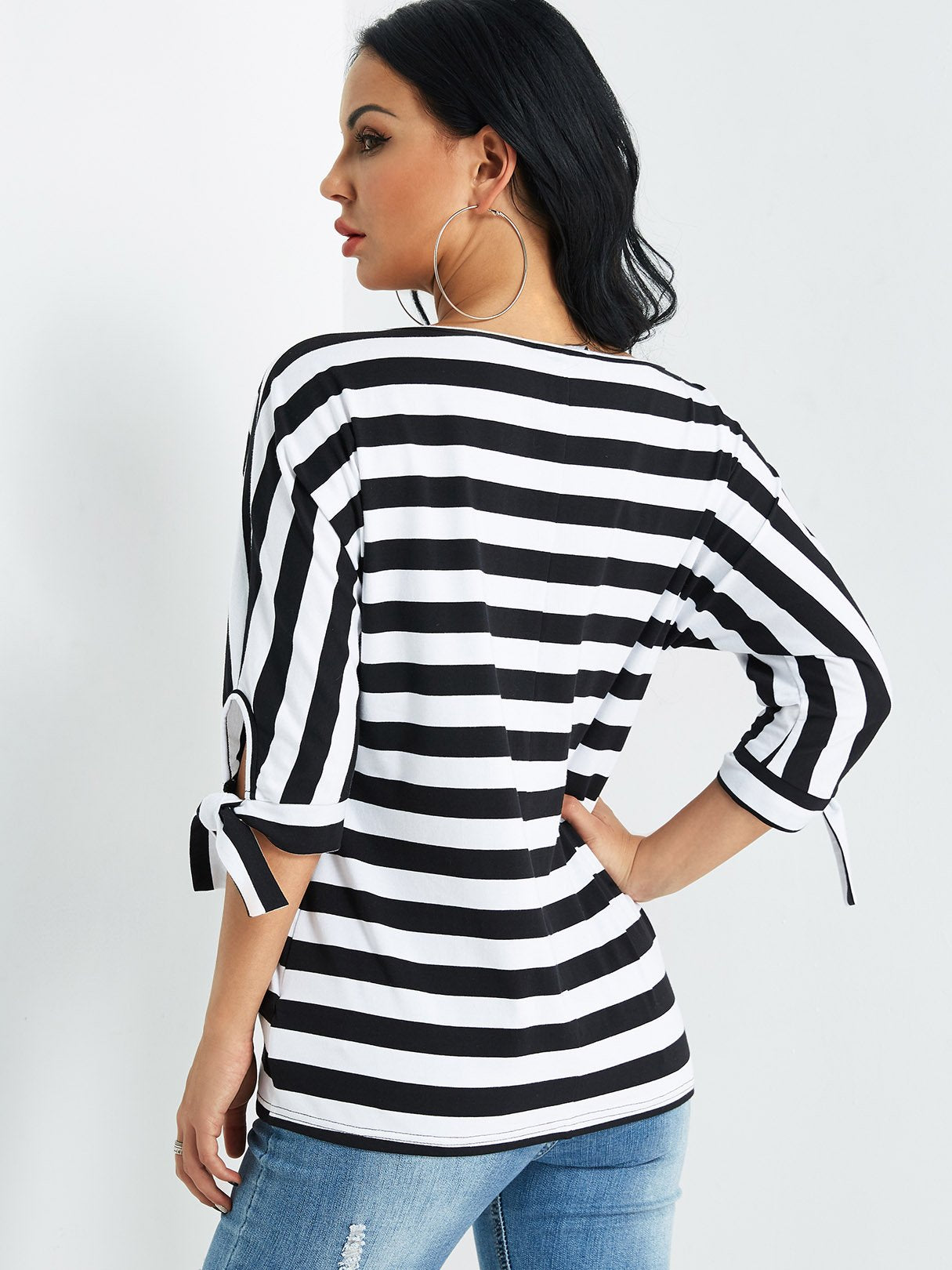 NEW FEELING Womens Striped T-Shirts