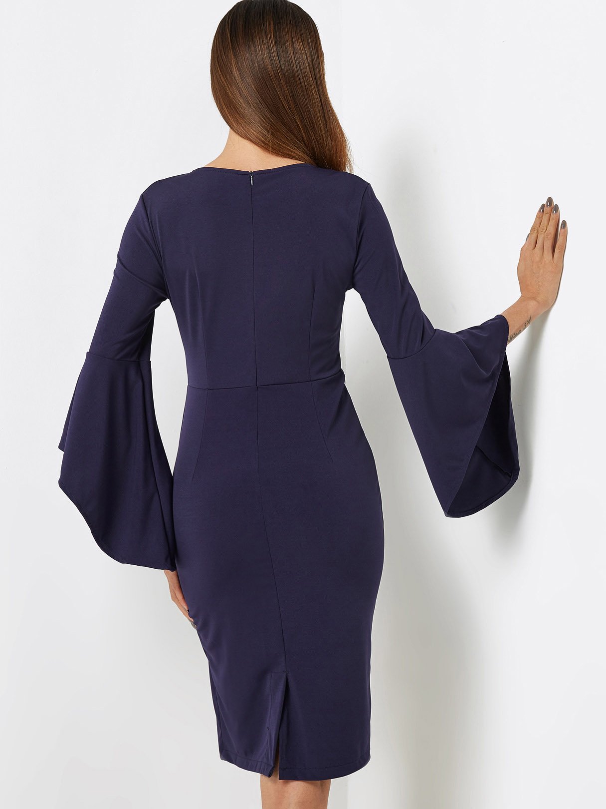 NEW FEELING Womens Navy Midi Dresses