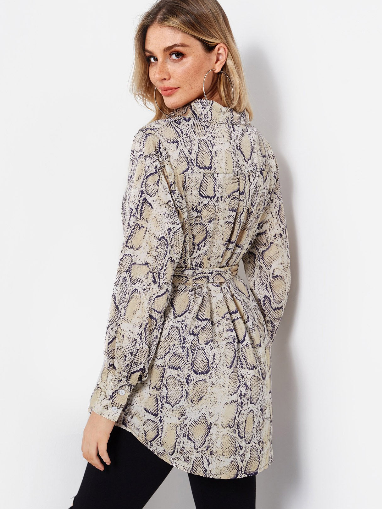 NEW FEELING Womens Snake Blouses