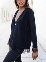 NEW FEELING Womens Black T-Shirts