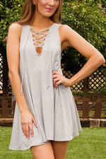 Wholesale Light Grey Sleeveless Casual Dresses