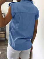 OEM ODM Womens Dark Blue Blouses