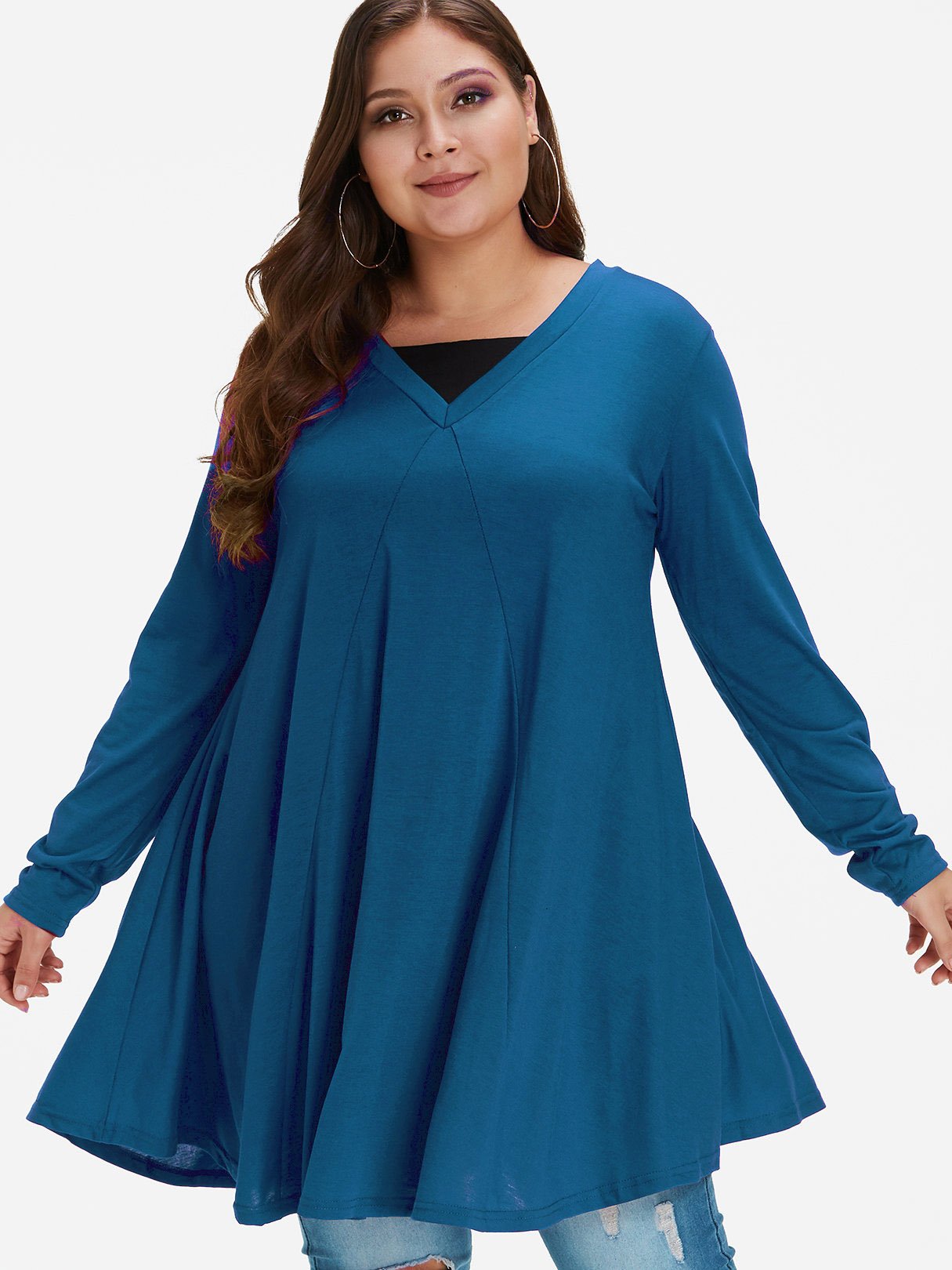Custom Ladies Plus Size Black Tops