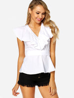 ODM Ladies Short Sleeve Blouses
