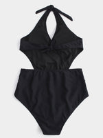 NEW FEELING Womens Black One-Pieces