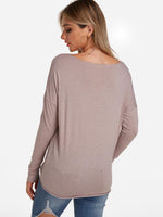 NEW FEELING Womens Khaki T-Shirts