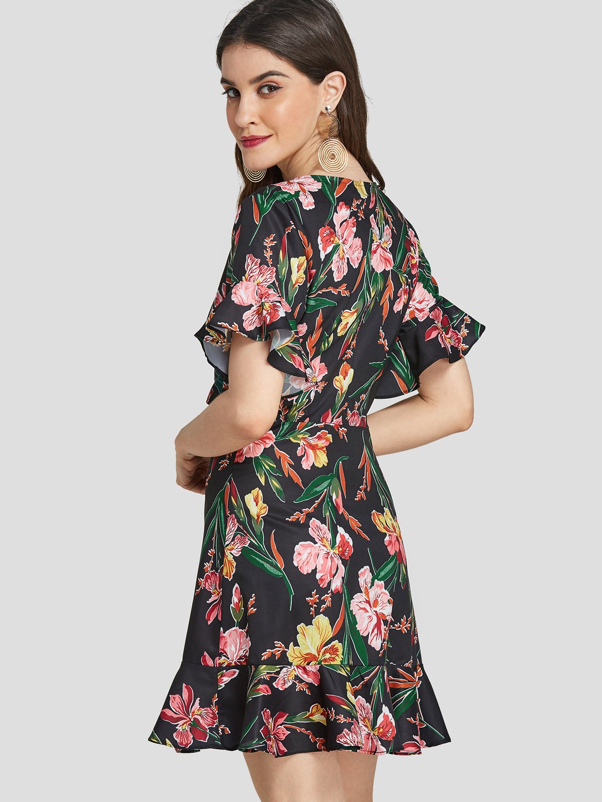 ODM Ladies Short Sleeve Mini Dresses