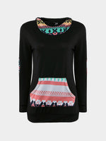 Wholesale Printed Long Sleeve Black T-Shirts