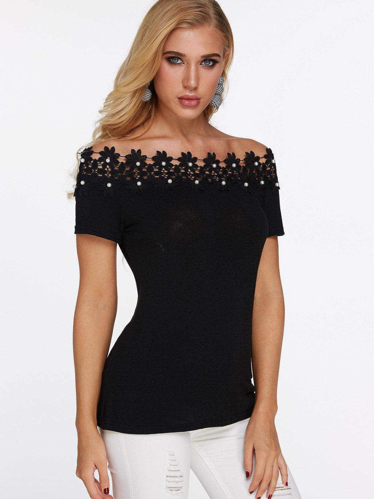 OEM Ladies Black T-Shirts