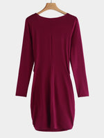 NEW FEELING Womens Burgundy Sexy Dresses