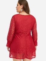NEW FEELING Womens Red Plus Size Dresses