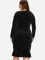 NEW FEELING Womens Black Plus Size Dresses