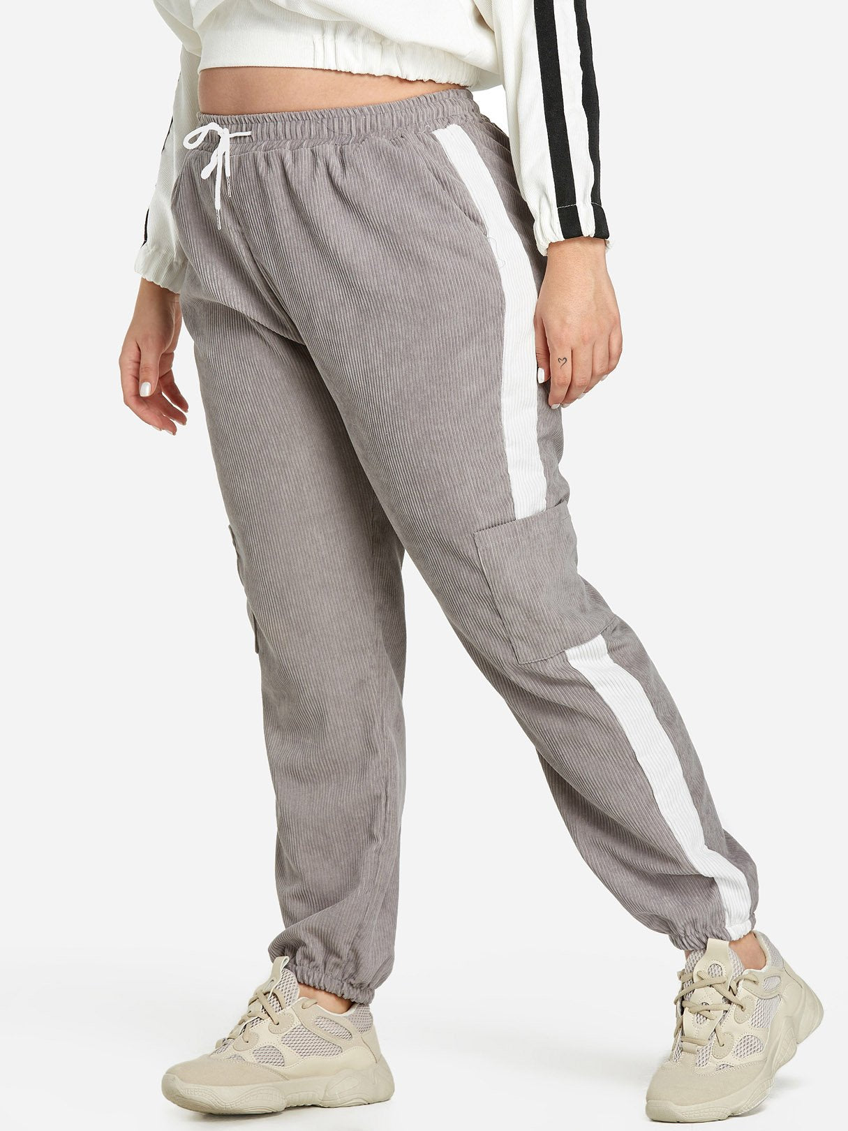 OEM Ladies Grey Plus Size Bottoms