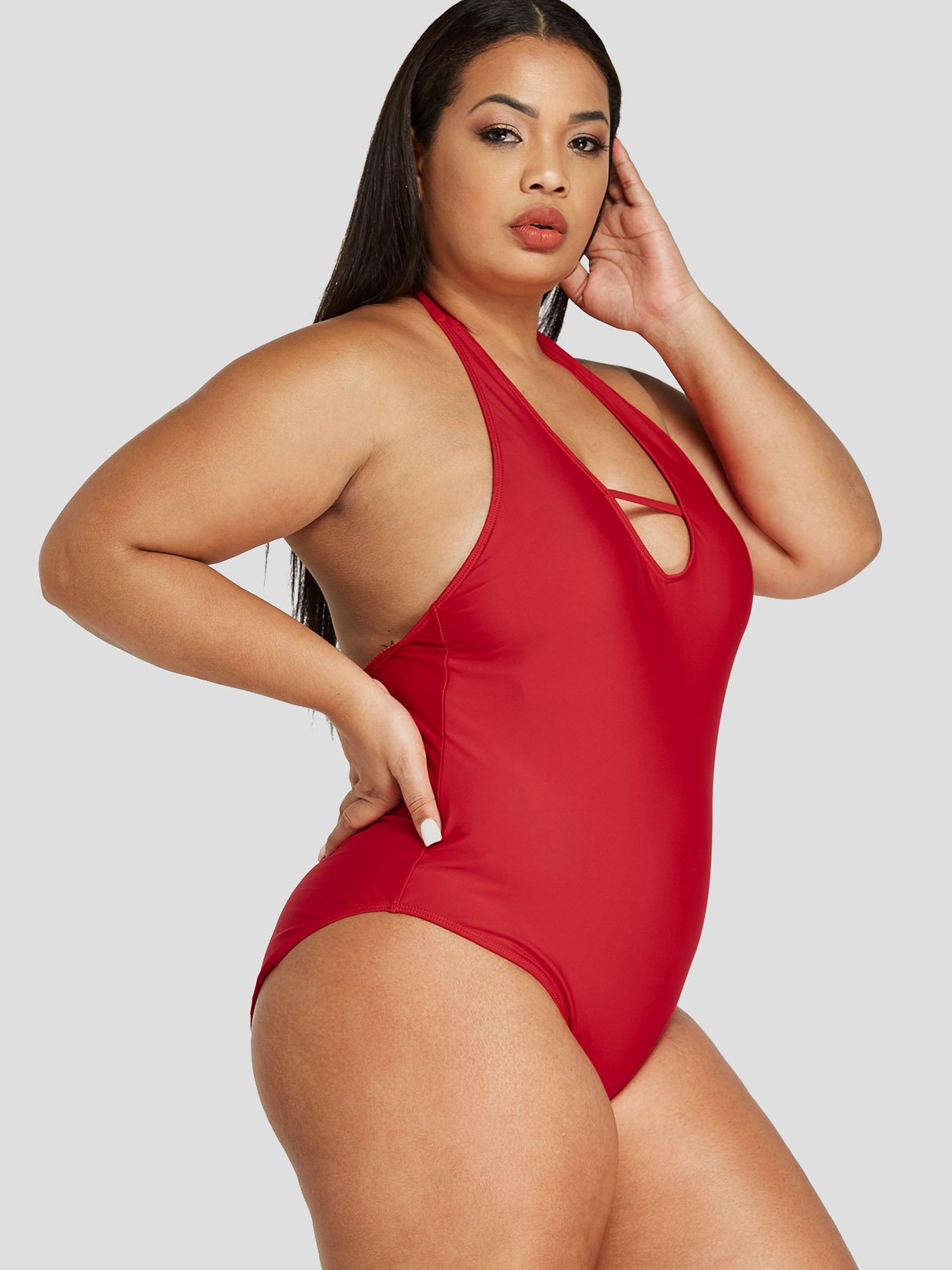 Custom Plus Size White Bikini Top