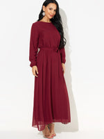 OEM Ladies Burgundy Maxi Dresses
