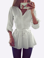 OEM Ladies White Shirt Dresses