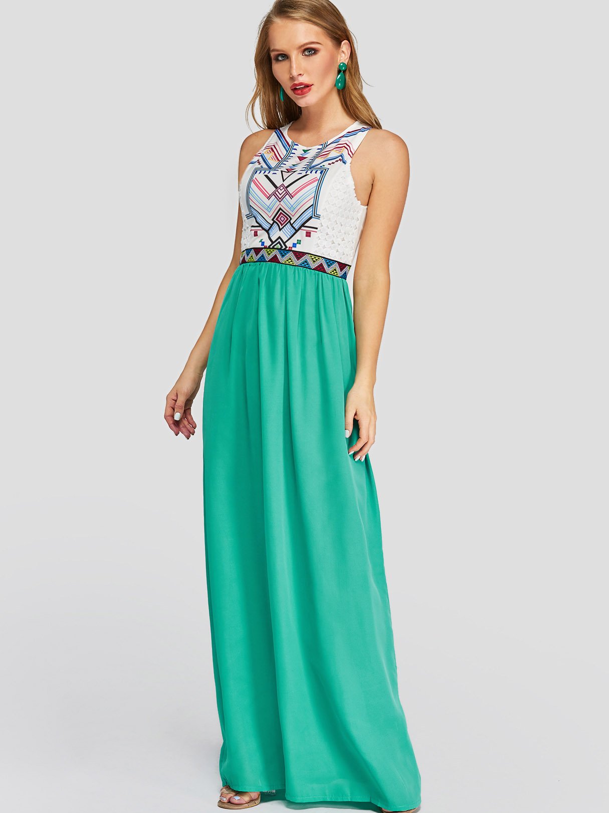 OEM Ladies Green Casual Dresses