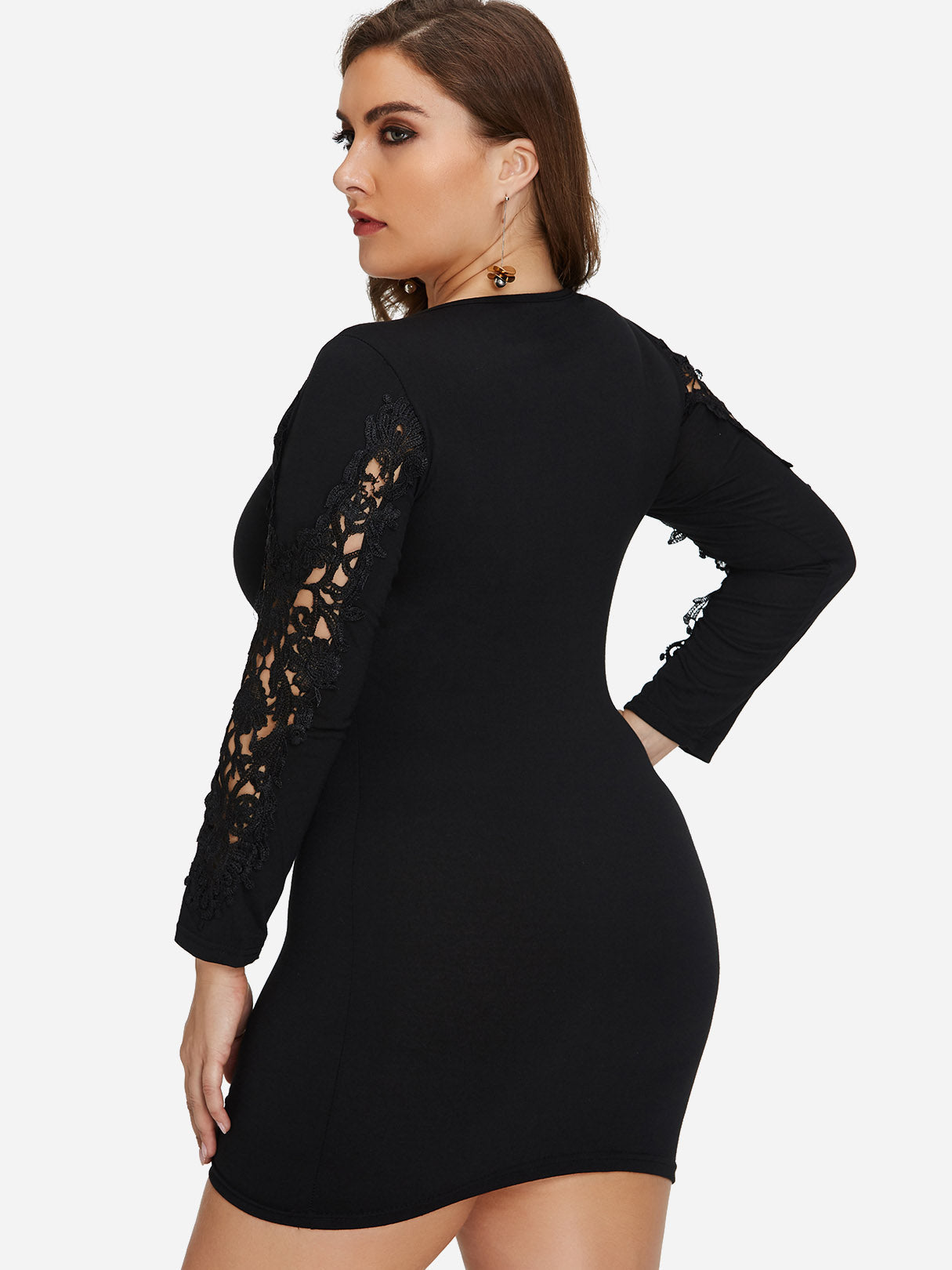 NEW FEELING Womens Black Plus Size Dresses