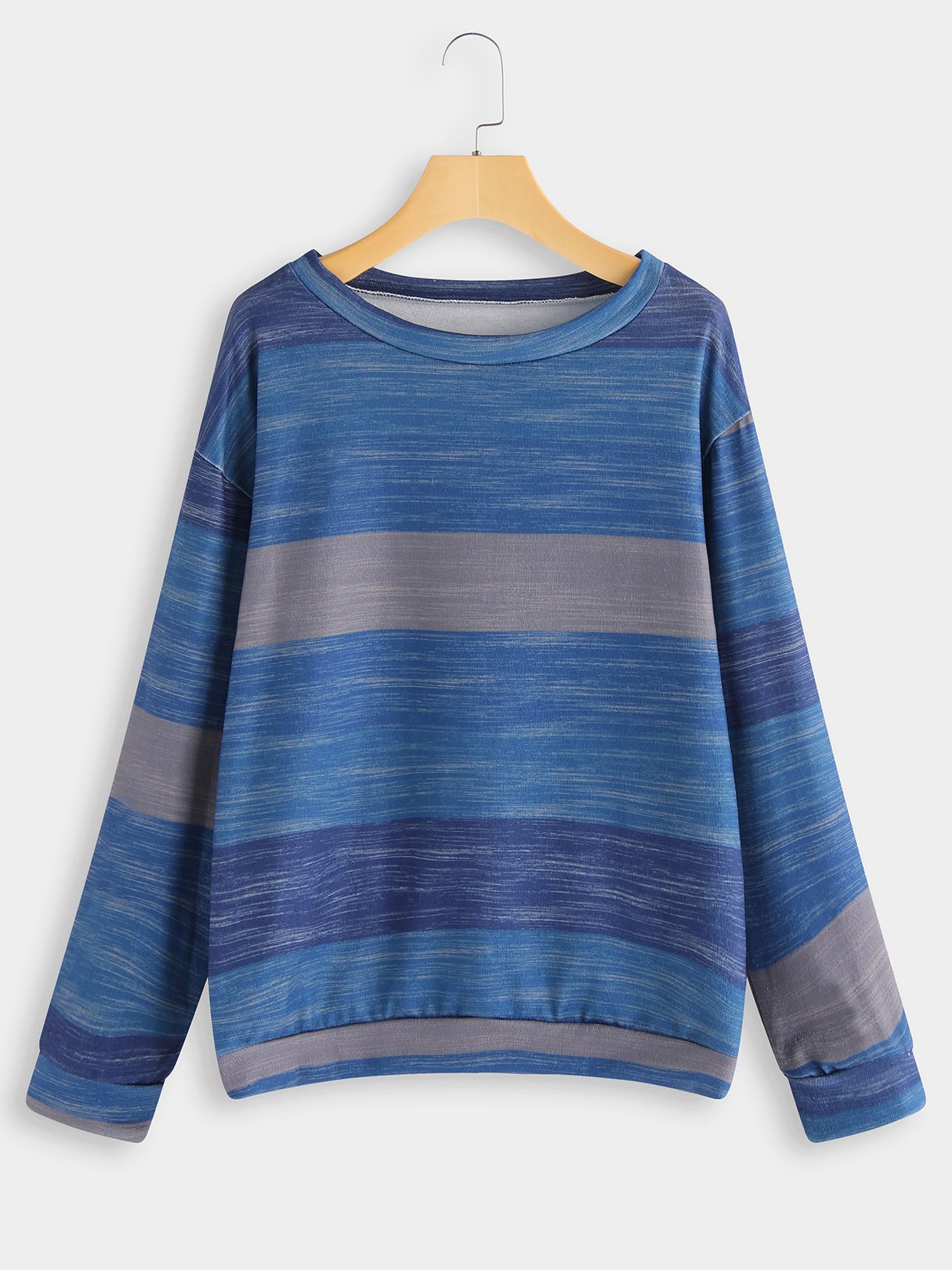 Wholesale Striped Round Neck Long Sleeve T-Shirt