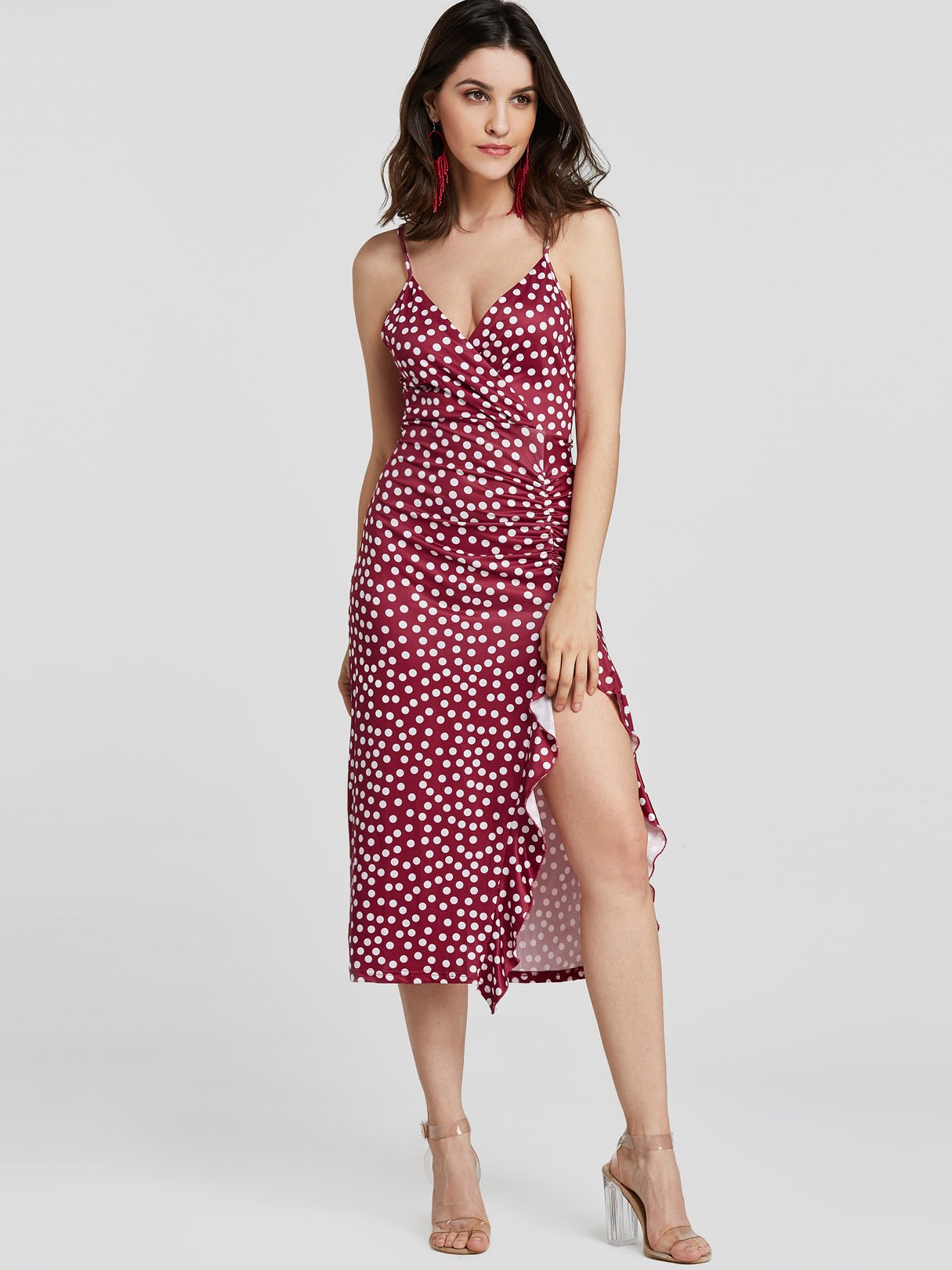 Custom Red Velvet Swing Dress