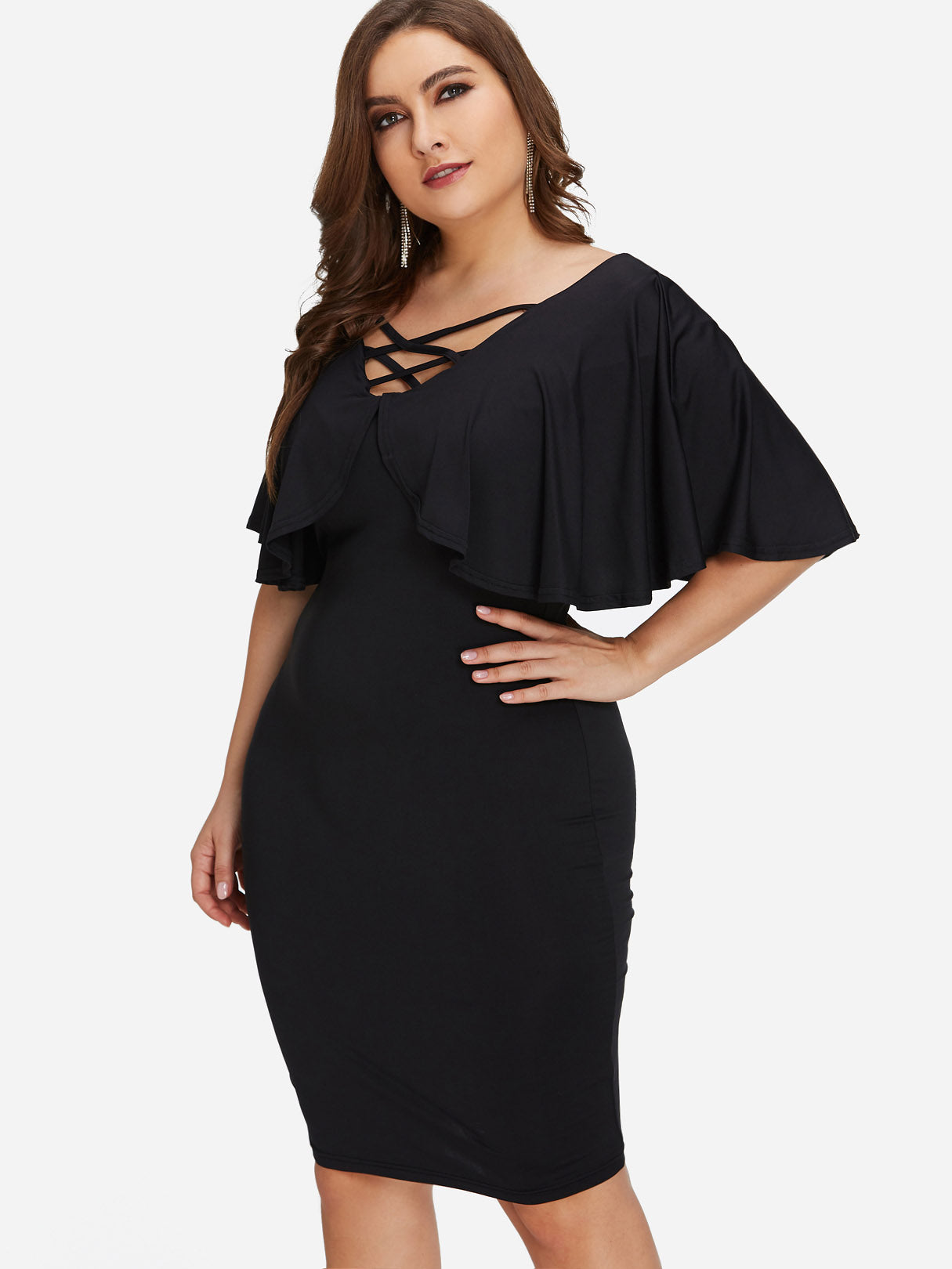 OEM Ladies Black Plus Size Dresses