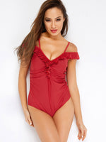 NEW FEELING Womens Red One-Pieces