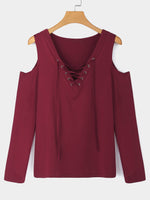 NEW FEELING Womens Burgundy T-Shirts