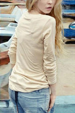 NEW FEELING Womens Apricot T-Shirts