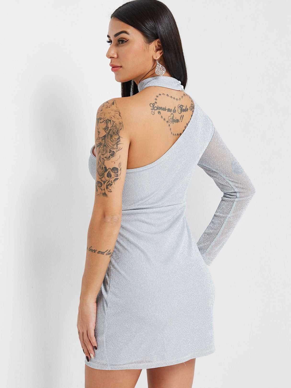 NEW FEELING Womens Silver Mini Dresses