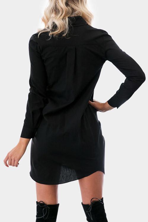 NEW FEELING Womens Black Casual Dresses