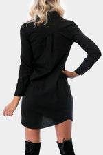 NEW FEELING Womens Black Casual Dresses